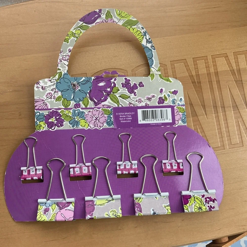 Vera Bradley Binder Clips in Purple (8) - Picture 7 of 7